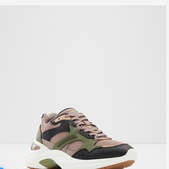 NWOT Vintage army green & mauve Createv2 Mid Top Sneakers by Aldo NWOT size 10 - Picture 10 of 15